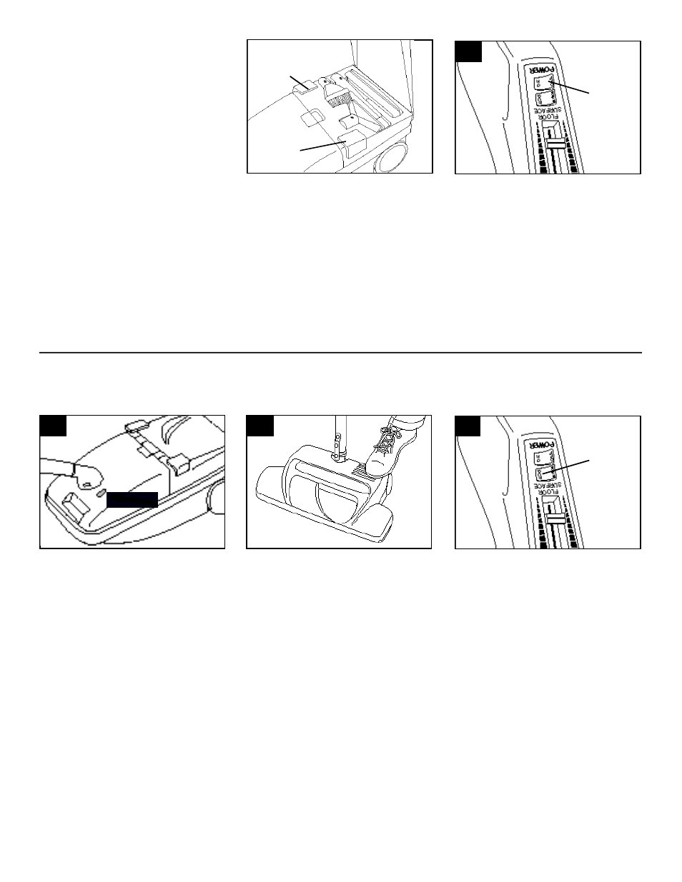 Polarized plug, Deluxe power nozzle, Check bag indicator | On-off switches | Hoover WindTunnel Wind Tunnel Canister Cleaner with Powered Nozzle User Manual | Page 5 / 12