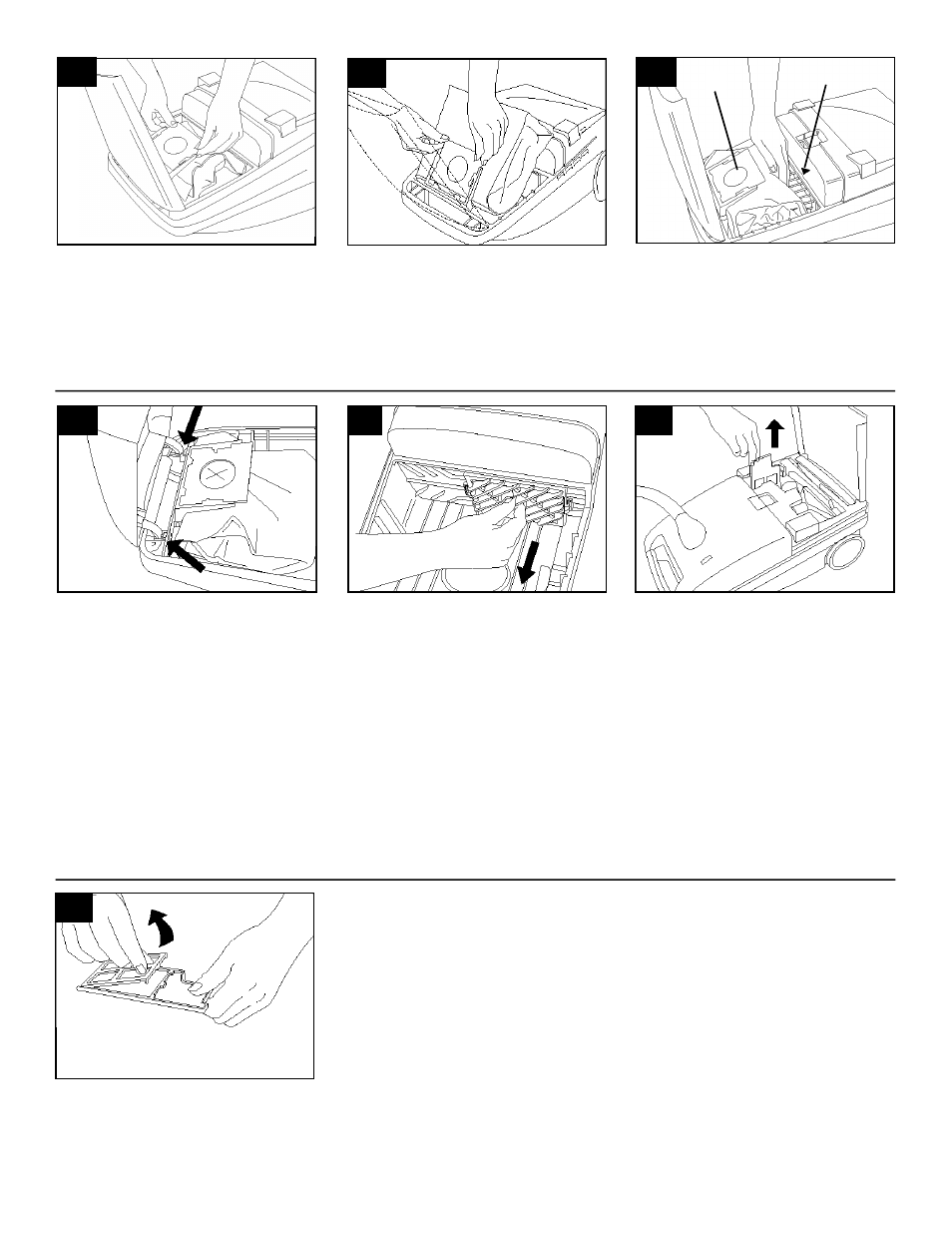 Filters- secondary and micro, Belt replacement | Hoover WindTunnel Wind Tunnel Canister Cleaner with Powered Nozzle User Manual | Page 8 / 12