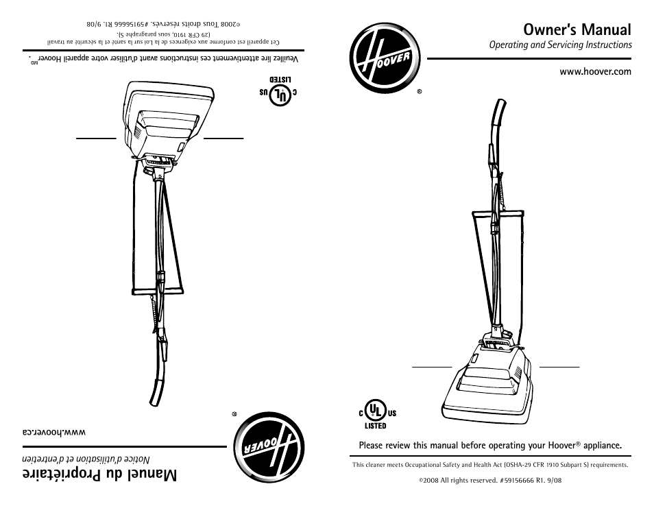 Hoover C1631 User Manual | 12 pages