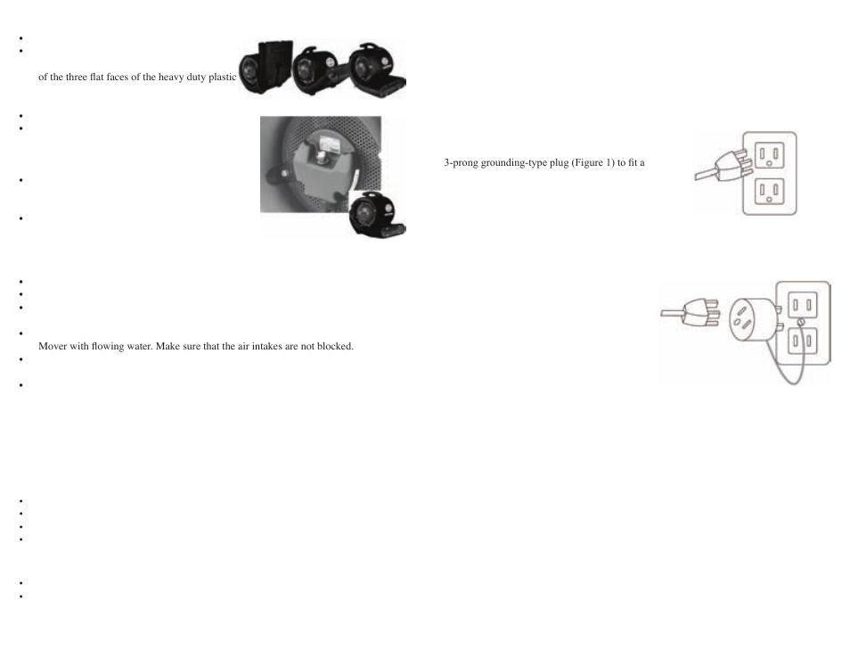 0 operating tips, 0 storing the air mover, 0 troubleshooting | Hoover Fan User Manual | Page 3 / 4