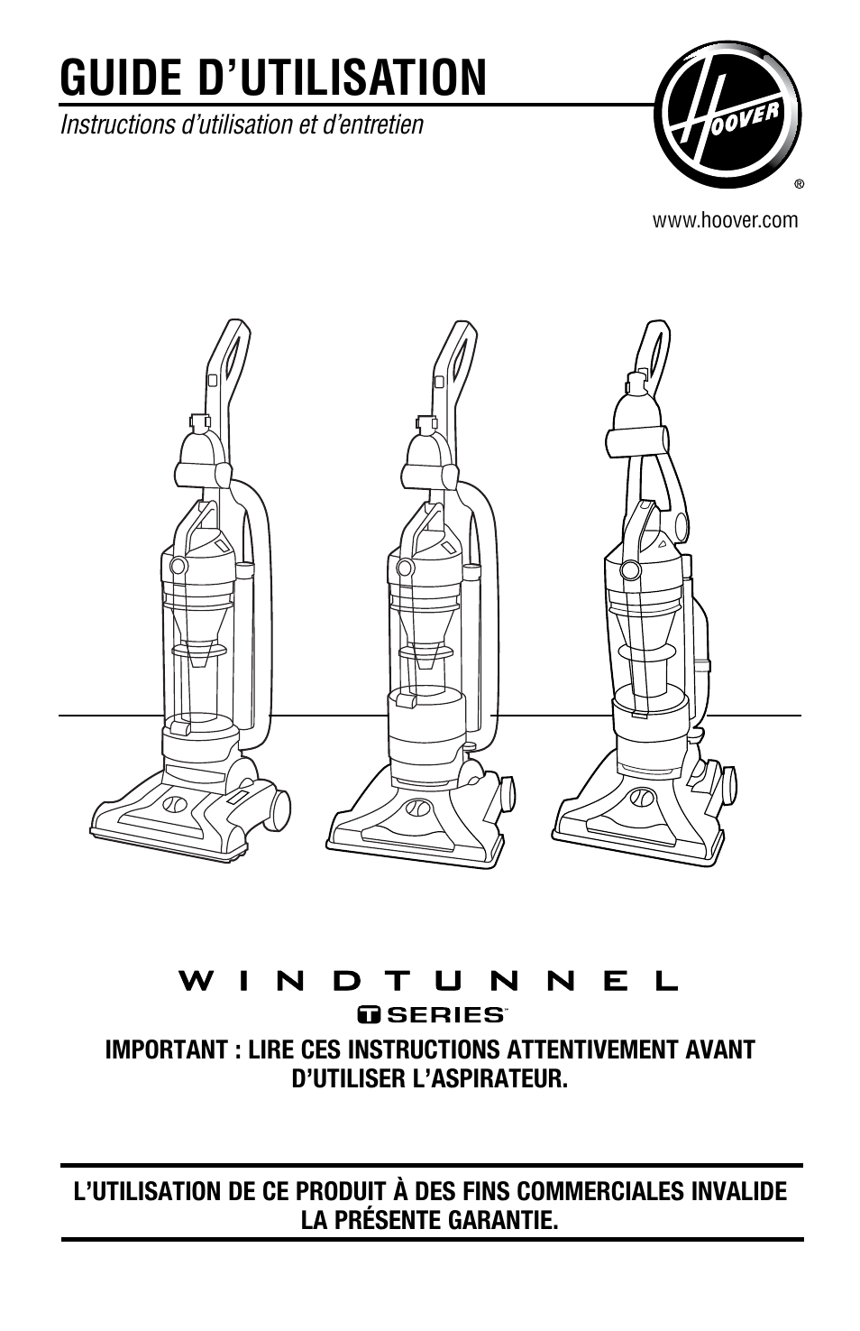 Guide d’utilisation | Hoover Vacuum Cleaner User Manual | Page 33 / 48