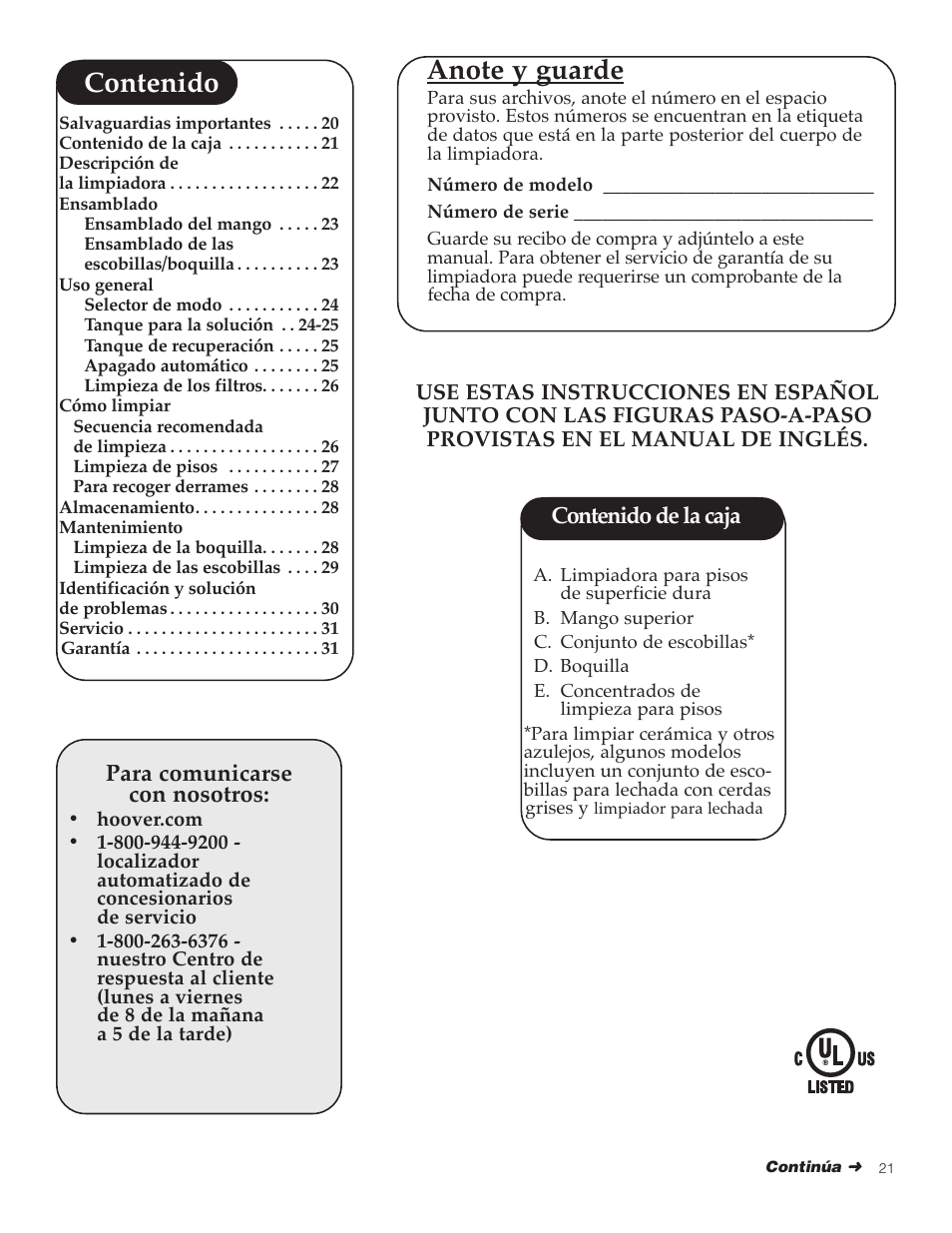 Hoover FloorMate User Manual | Page 21 / 44