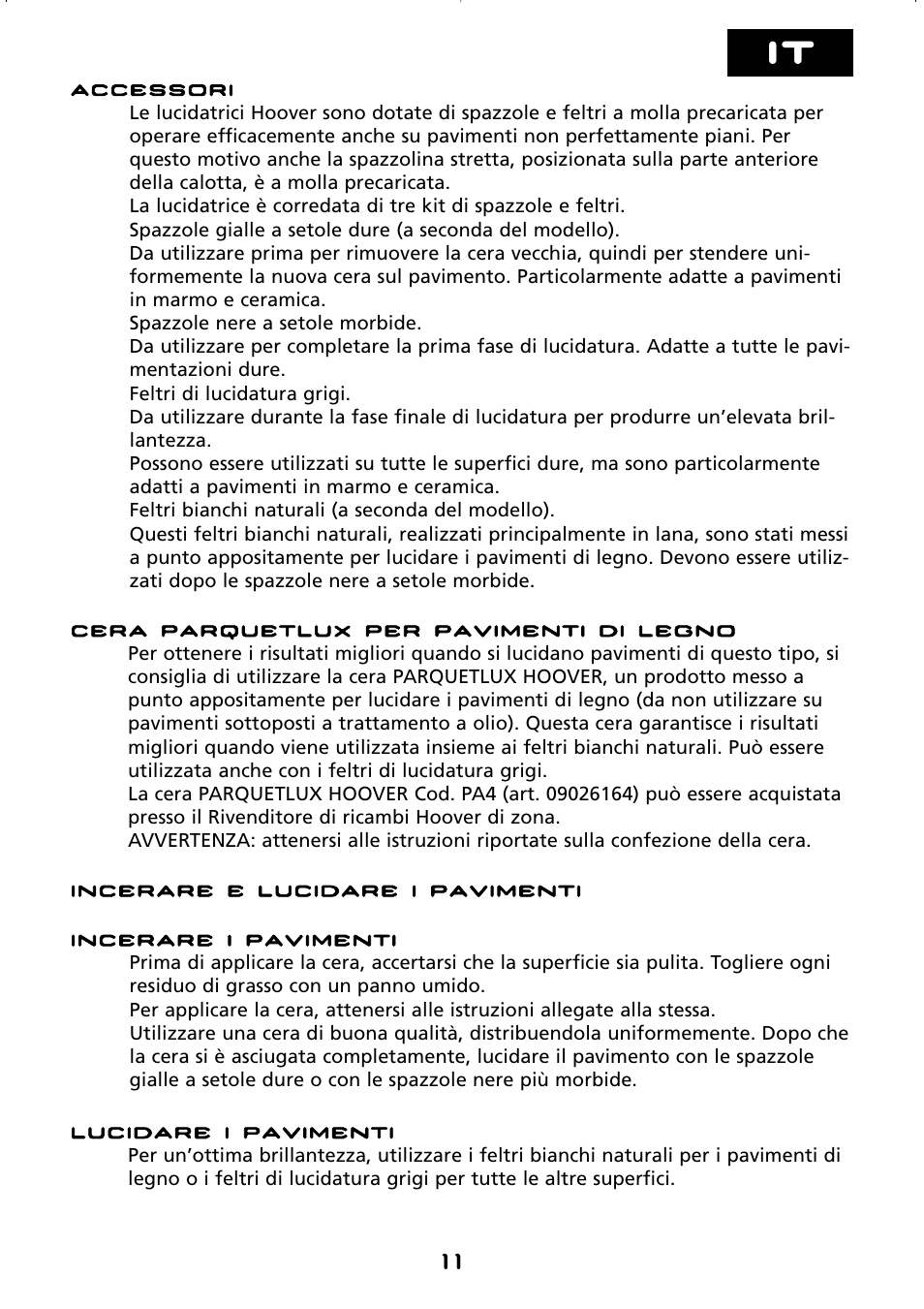 Hoover hard floor polisher User Manual | Page 11 / 56