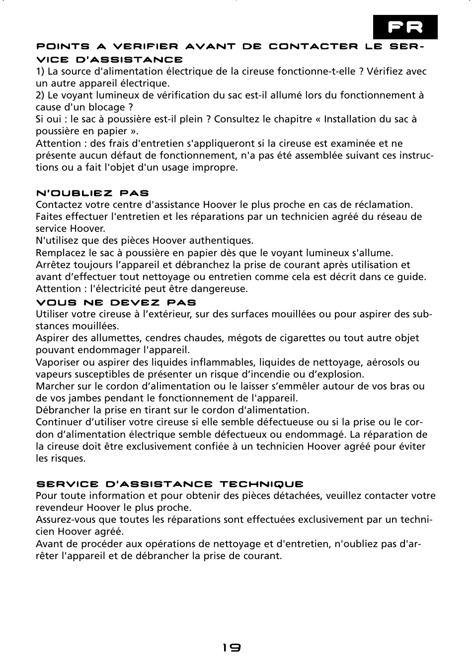 Hoover hard floor polisher User Manual | Page 19 / 56