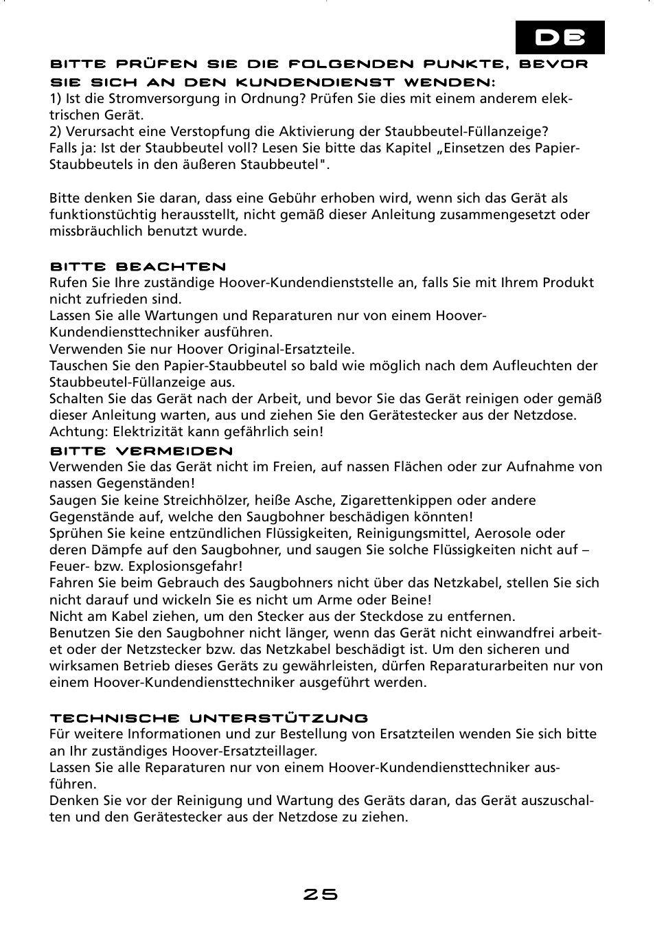 Hoover hard floor polisher User Manual | Page 25 / 56