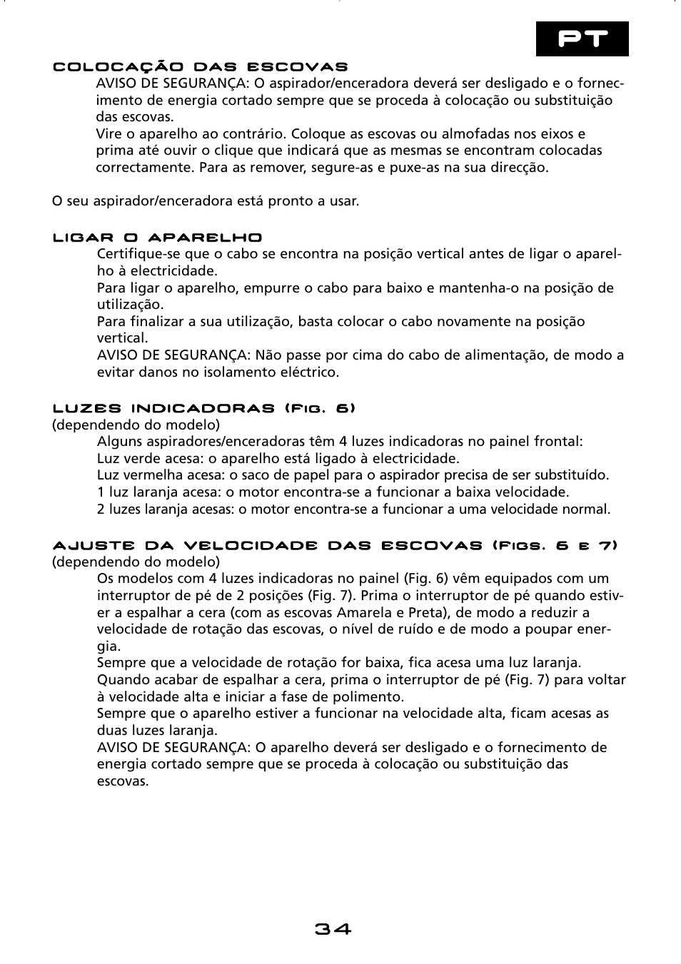 Hoover hard floor polisher User Manual | Page 34 / 56