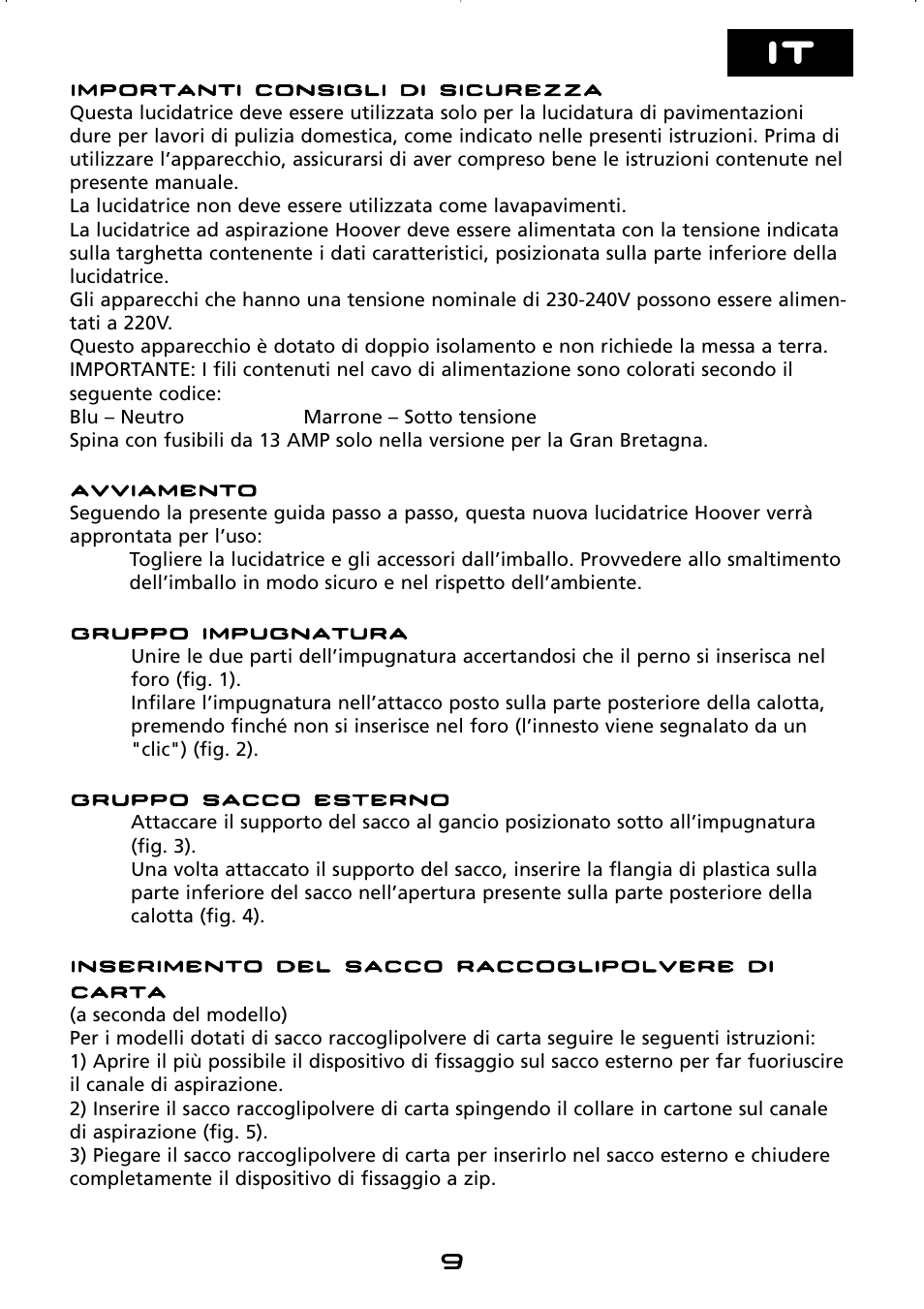 Hoover hard floor polisher User Manual | Page 9 / 56