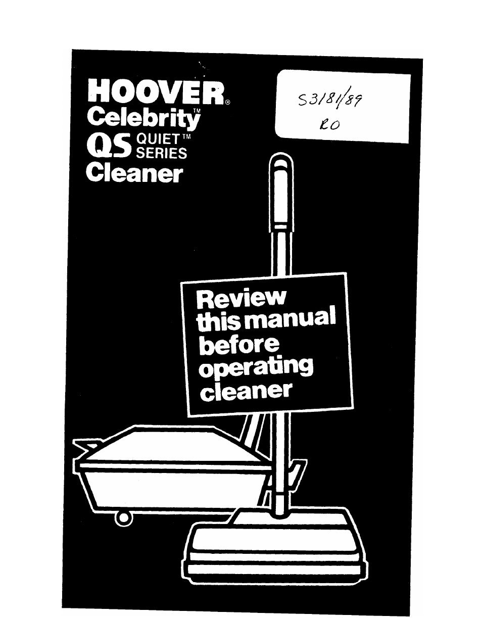 Hoover QS Quiet User Manual | 20 pages