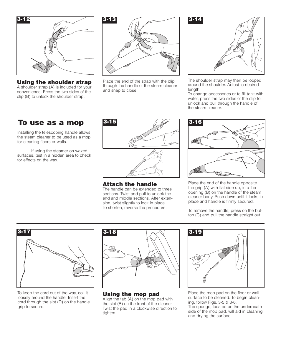 Hoover Steam cleaner User Manual | Page 6 / 9
