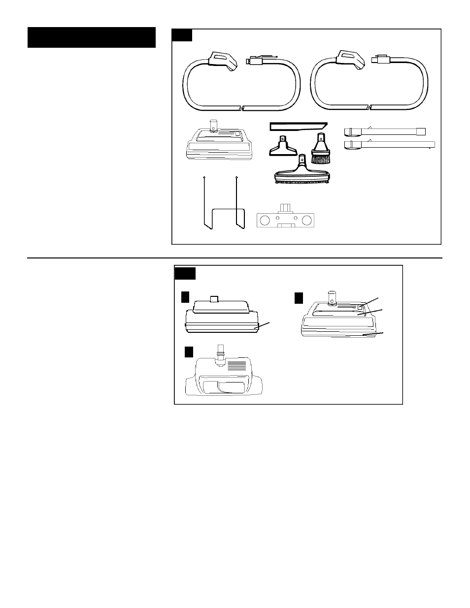 Unpacking, Nozzle descriptions | Hoover Vacuum Systems User Manual | Page 3 / 11