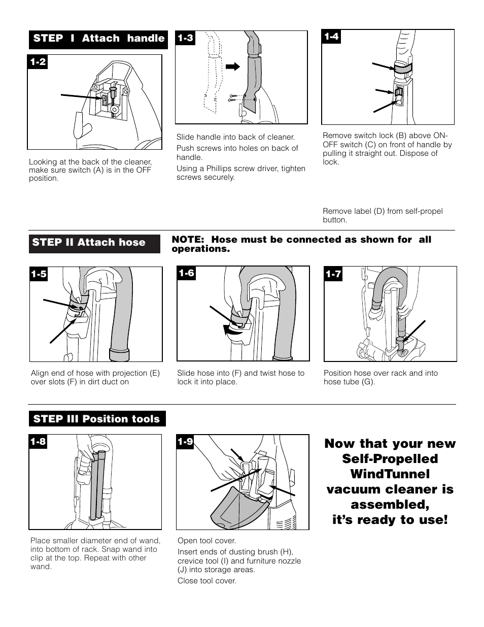 Hoover Self-Propelled WindTunnel Cleaner User Manual | Page 4 / 13