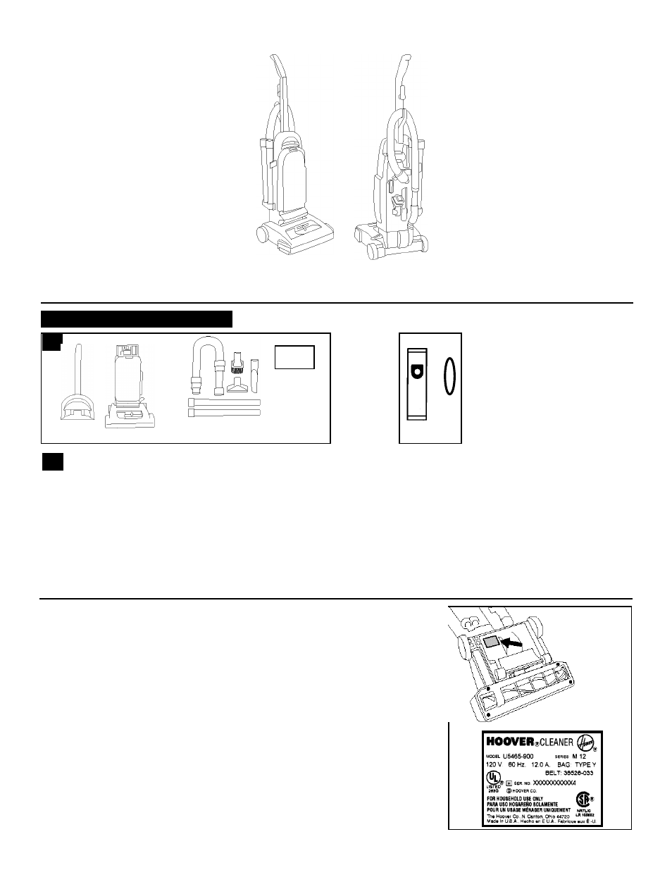 Fill in and retain, Assembling cleaner, Step i unpack carton | Hoover WindTunnel User Manual | Page 2 / 12