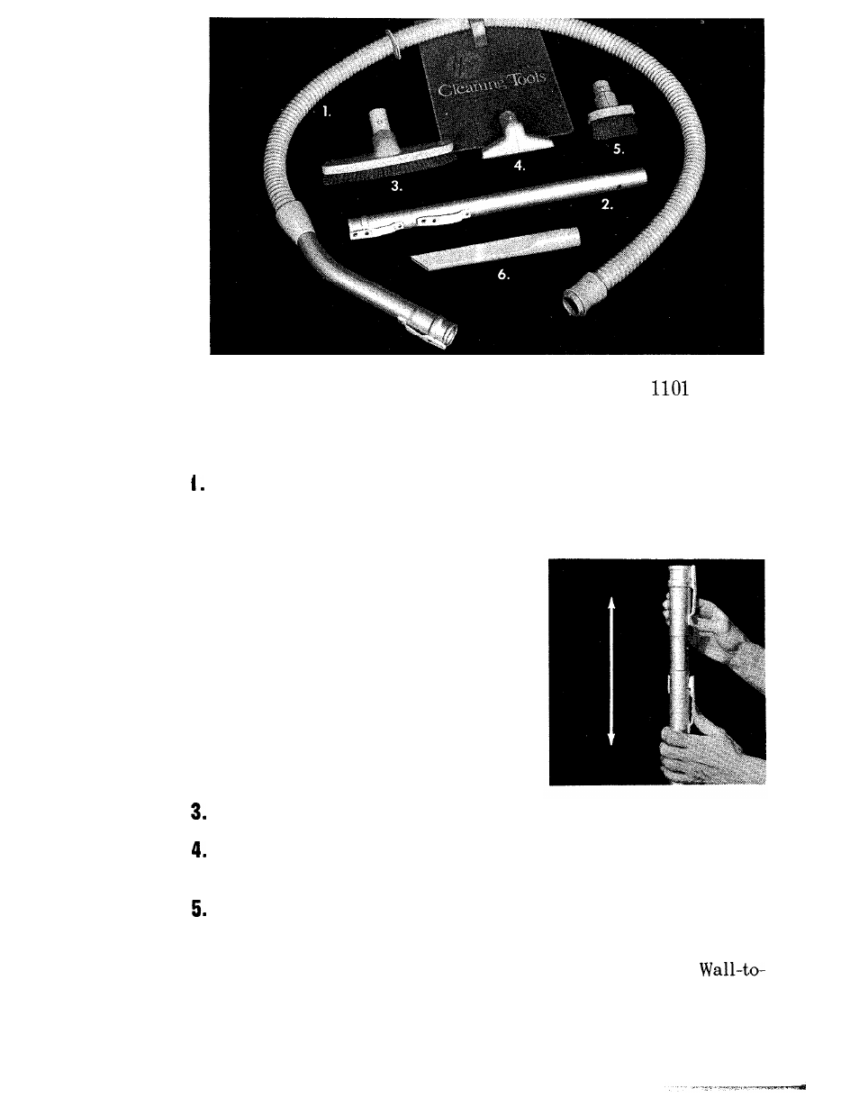 The cleaning tools | Hoover 1100 User Manual | Page 6 / 16
