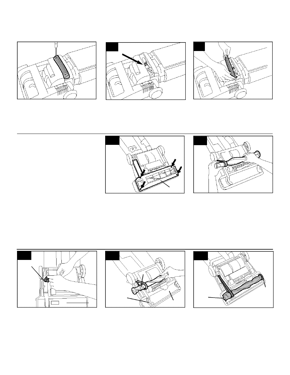 Belt replacement, Headlight replacement | Hoover WindTunnel Upright Bag Vacuum Cleaner User Manual | Page 10 / 14