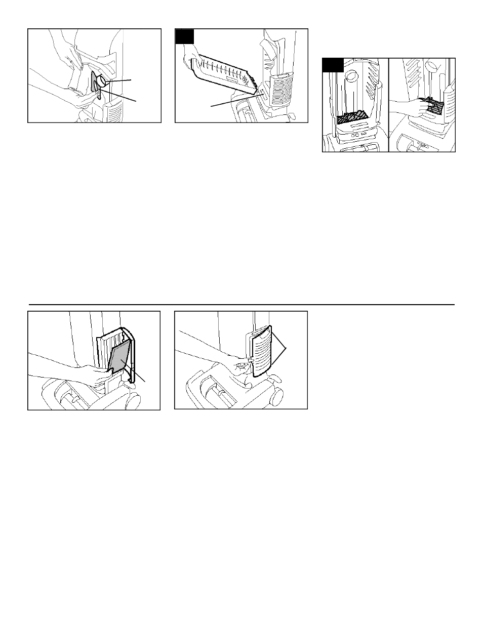 Secondary and final filters | Hoover WindTunnel Upright Bag Vacuum Cleaner User Manual | Page 9 / 14