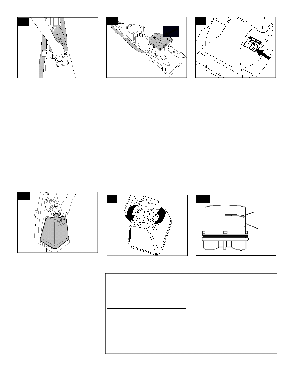 Automatic “shut off, B rush speed selector, The tanks | Hoover LS User Manual | Page 7 / 15