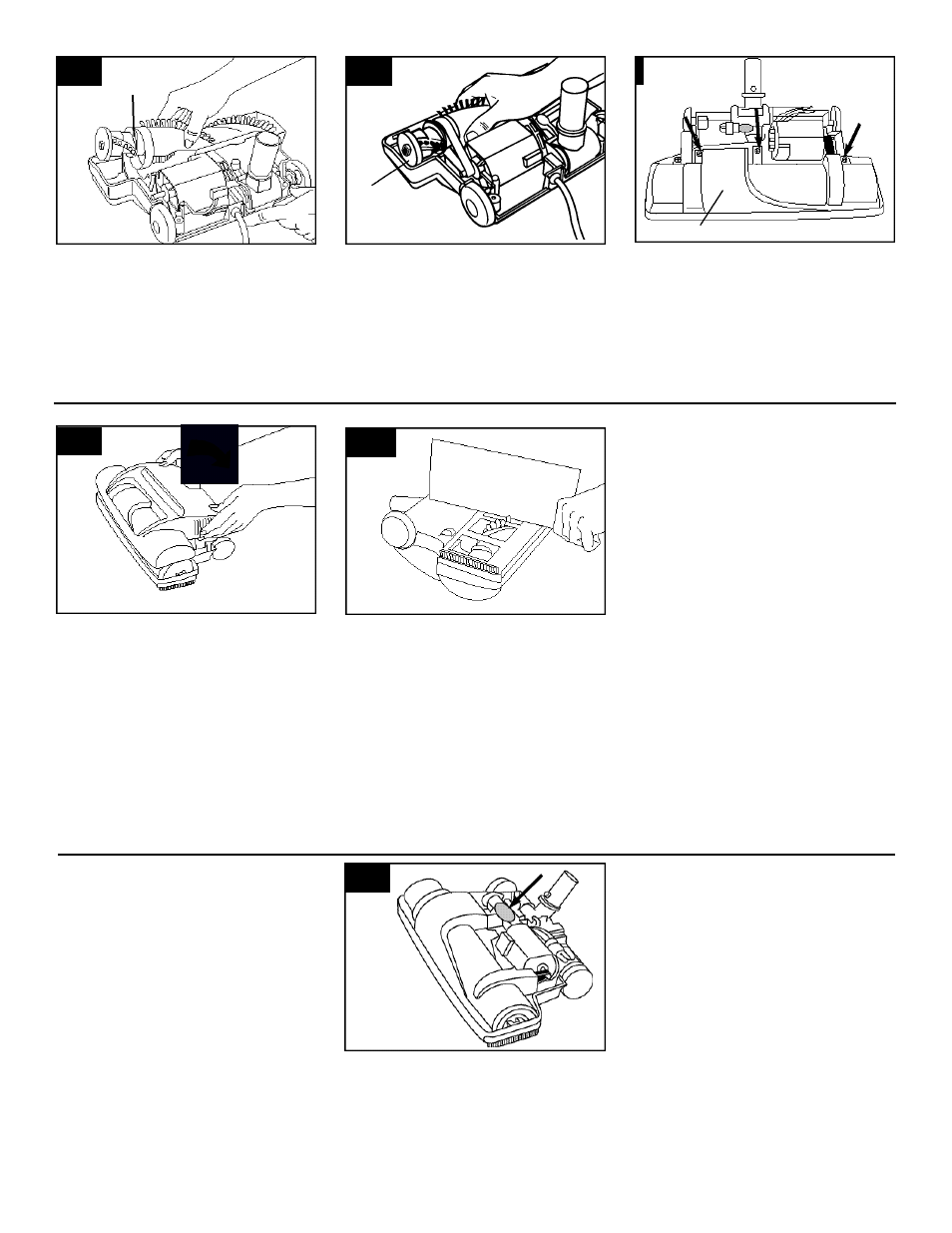 Agitator brush roll replacement, Thermal protector | Hoover WindTunnel Wind Tunnel Canister Cleaner with Powered Hand Tool User Manual | Page 10 / 14