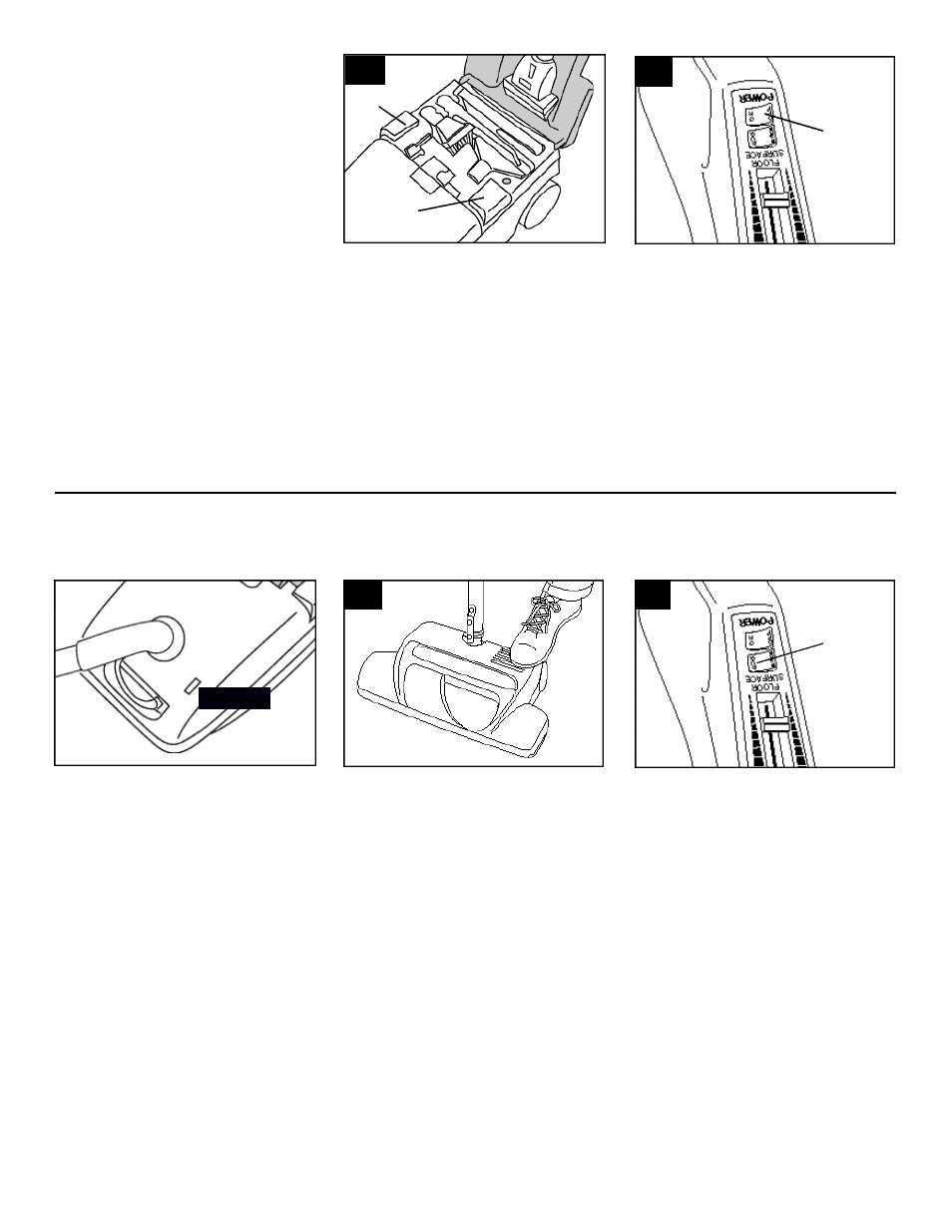 Polarized plug, Deluxe power nozzle, Check bag indicator | On-off switches | Hoover WindTunnel Wind Tunnel Canister Cleaner with Powered Hand Tool User Manual | Page 5 / 14