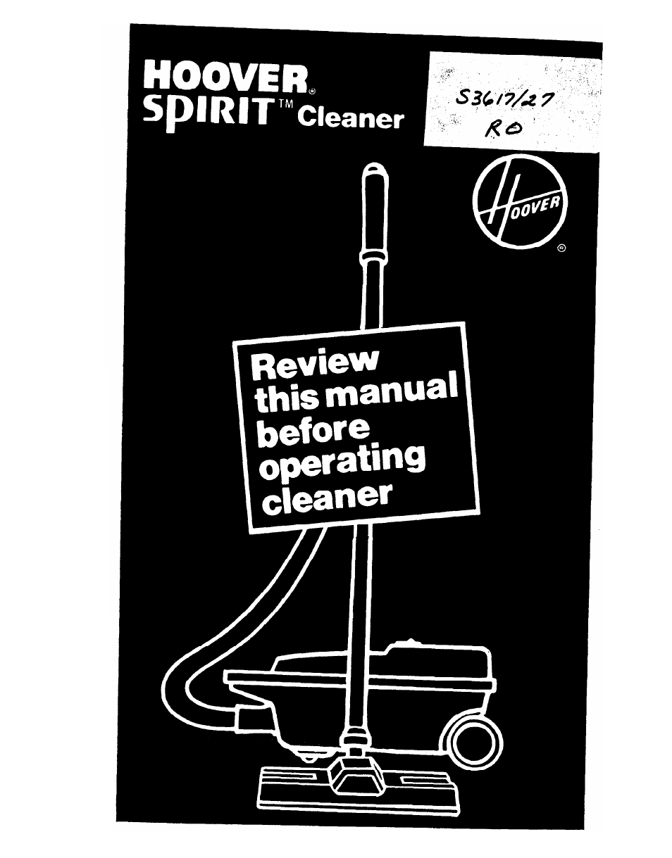 Hoover S3627 User Manual | 13 pages
