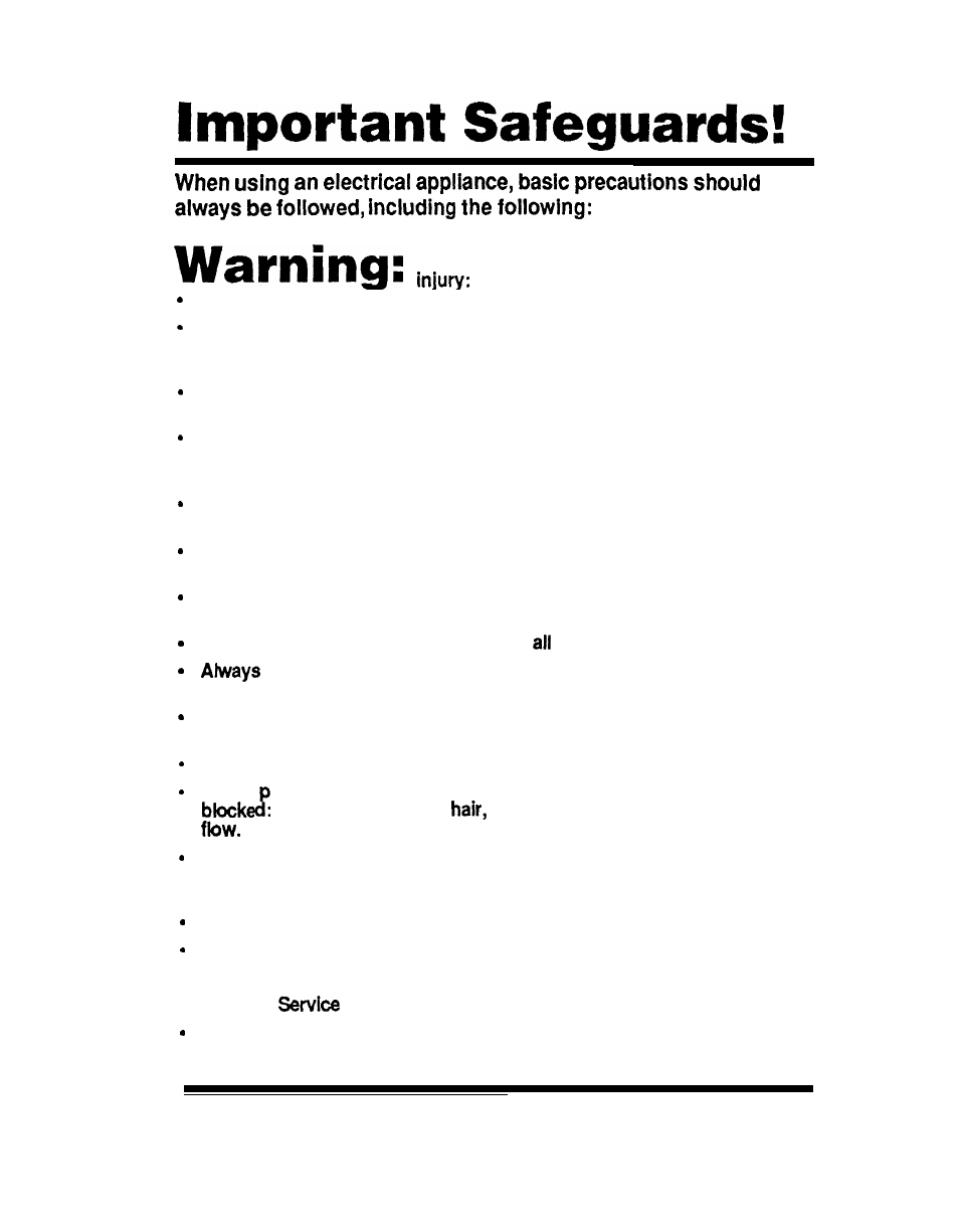 Save these instructions | Hoover S3627 User Manual | Page 3 / 13