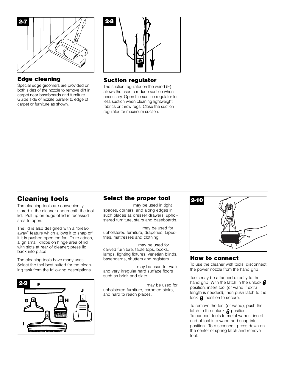 Cleaning tools | Hoover S3621 User Manual | Page 6 / 14