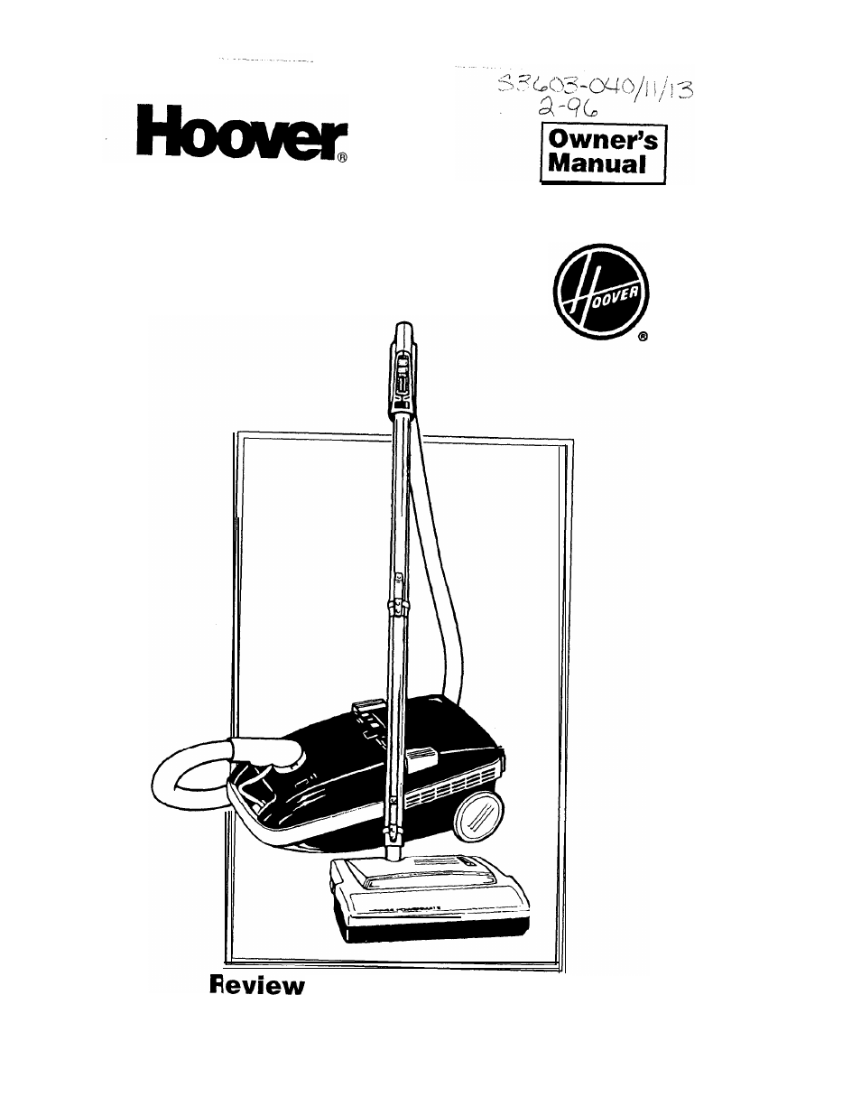 Hoover S1349 User Manual | 24 pages