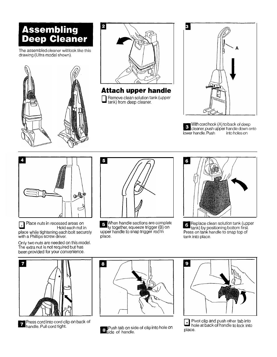 Attach hose clip | Hoover Ultra Plus User Manual | Page 4 / 14