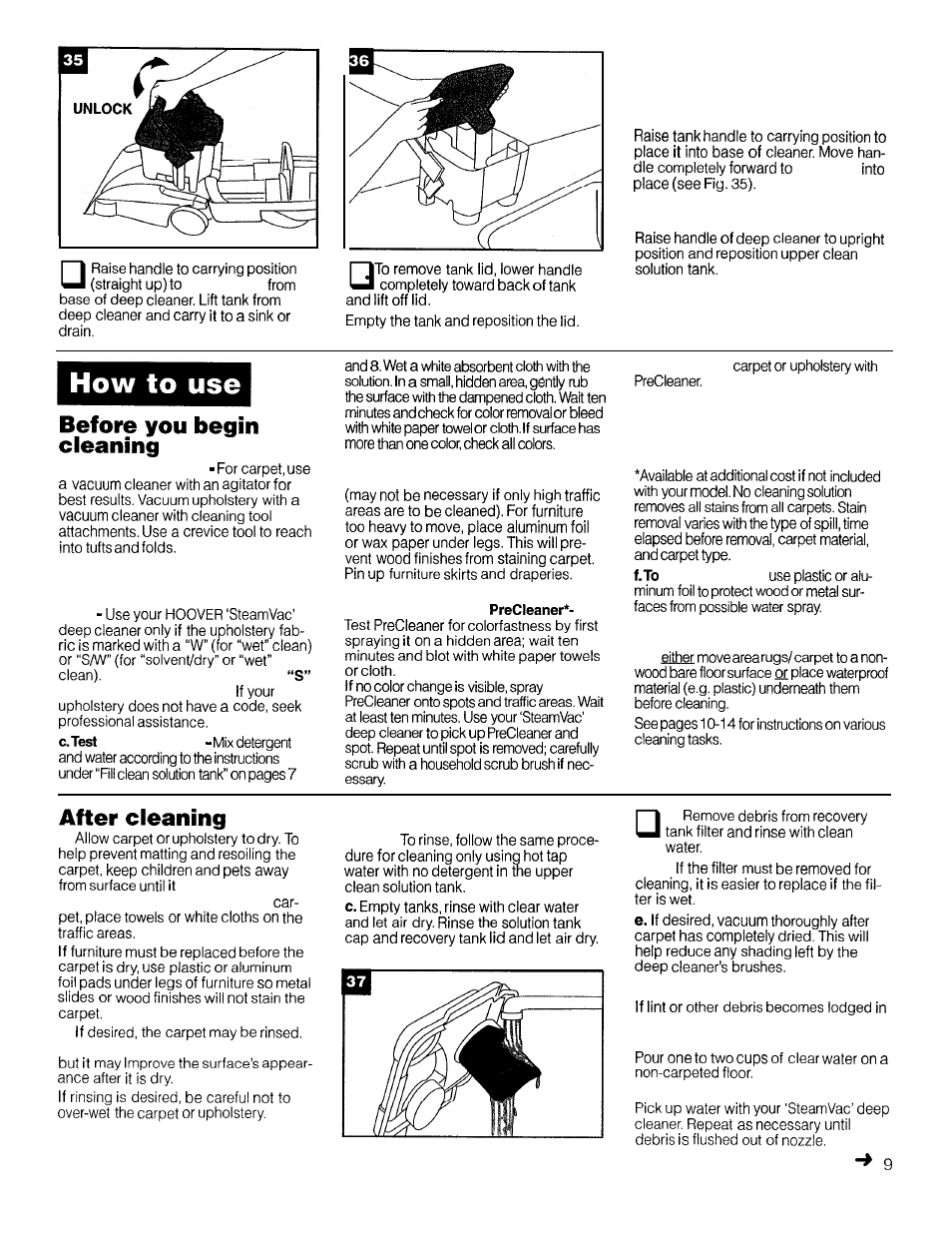 Continued | Hoover Ultra Plus User Manual | Page 9 / 14