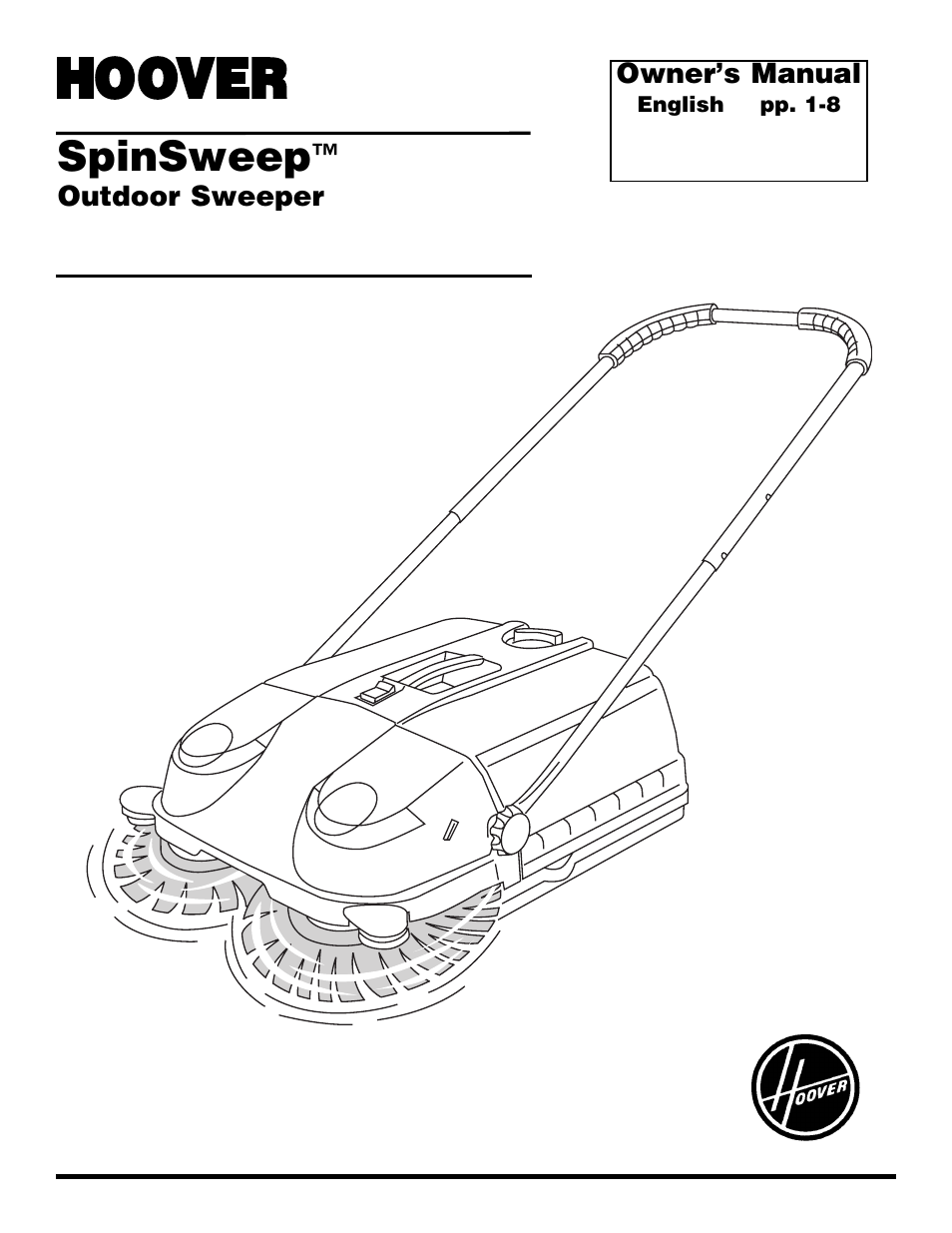 Hoover Outdoor Sweeper User Manual | 8 pages