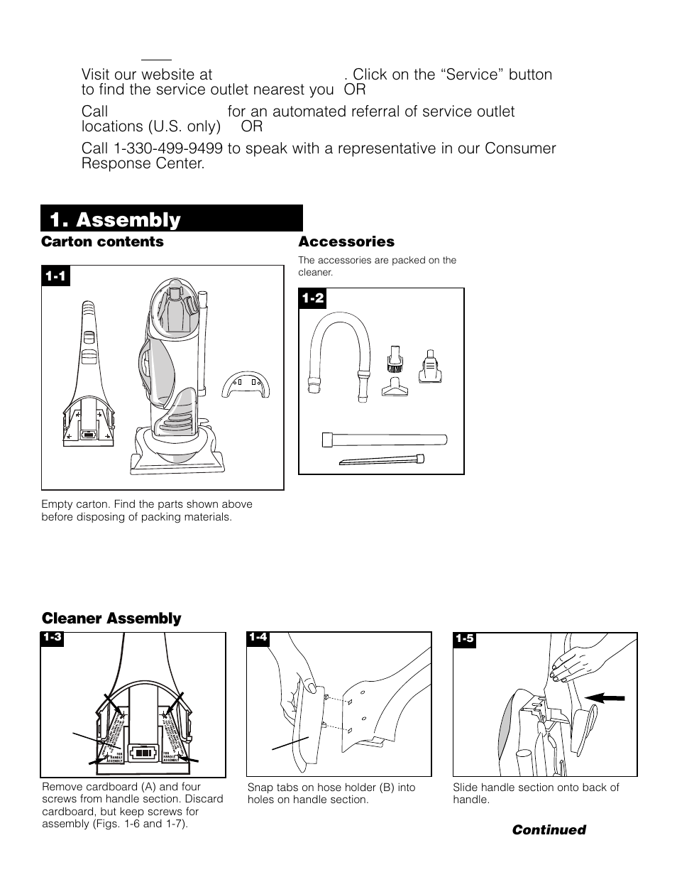 Assembly, If you need any assistance, Cleaner assembly | Hoover 4600 User Manual | Page 3 / 12