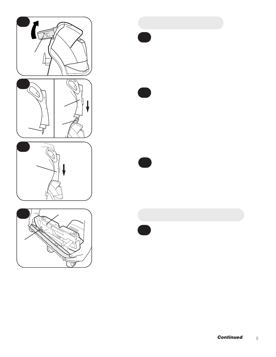 Assemble handle, Install brushes and nozzle | Hoover 800 User Manual | Page 5 / 20