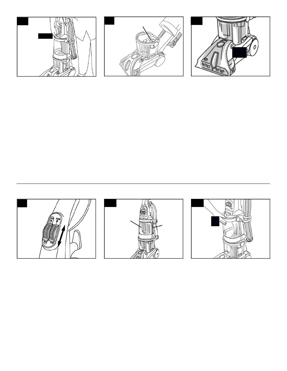 Automatic shut off, Carrying handle, B rush setting selector | The tanks, Wash/rinse switch | Hoover SteamVac V2 User Manual | Page 7 / 17