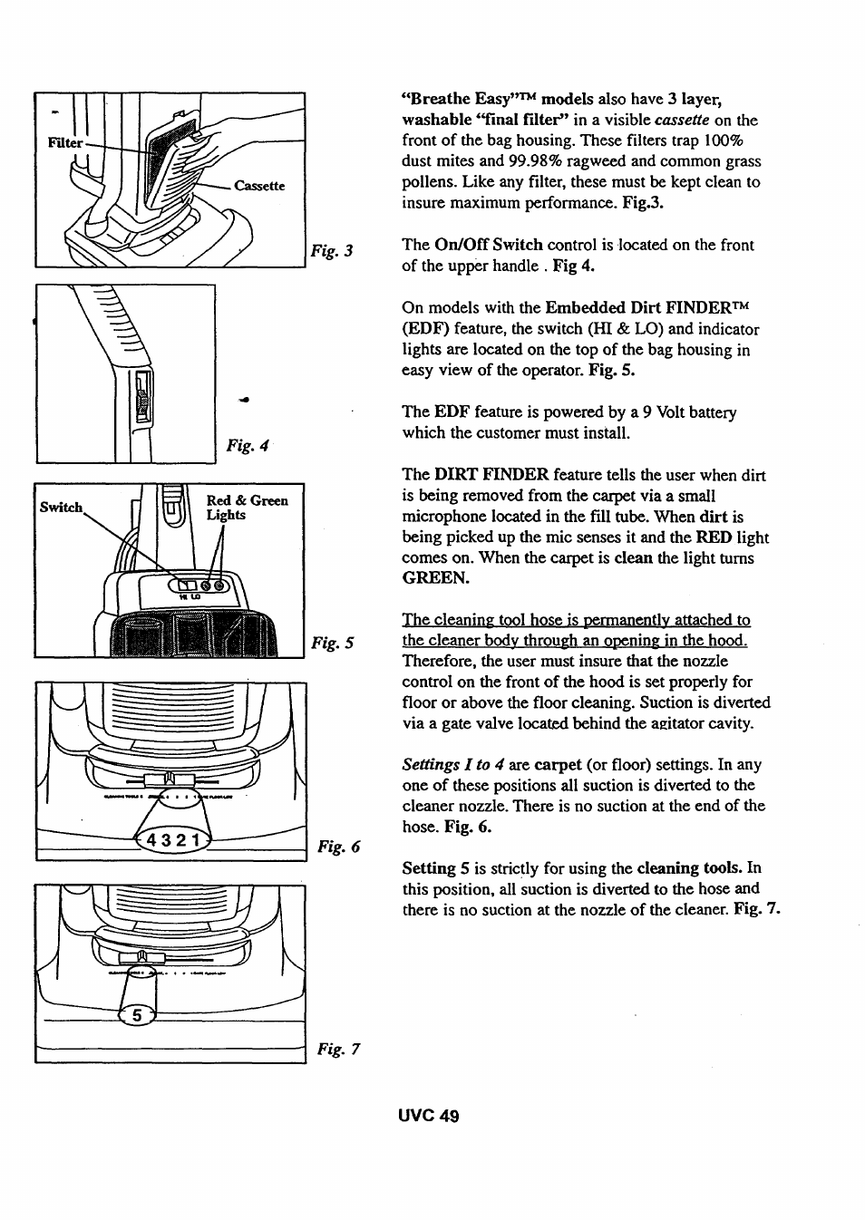 Hoover DEEP SAND U5248-930 User Manual | Page 3 / 9