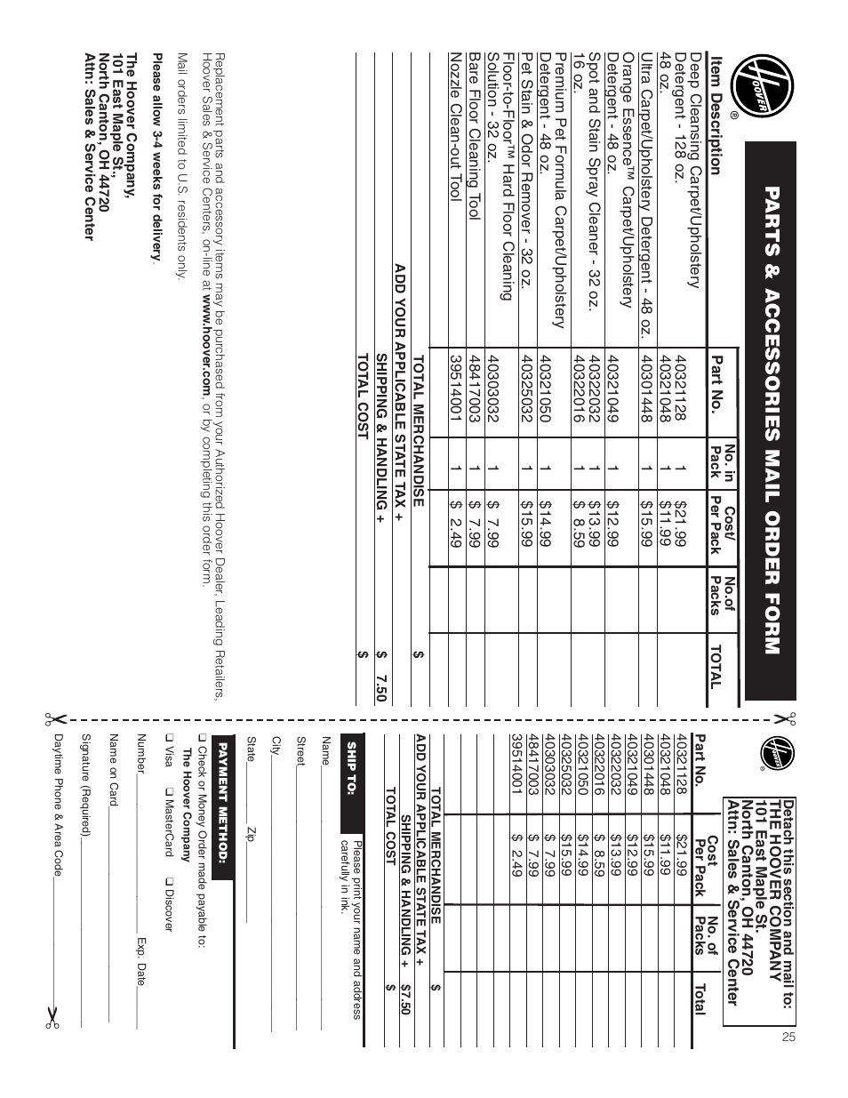 Hoover SteamVac Y Series User Manual | Page 25 / 28