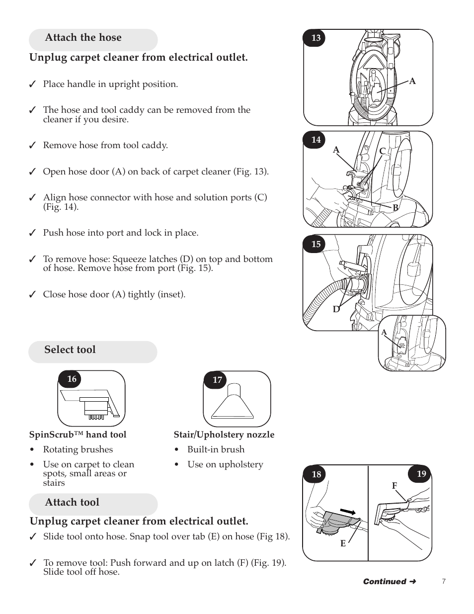 Hoover SteamVac Y Series User Manual | Page 7 / 28