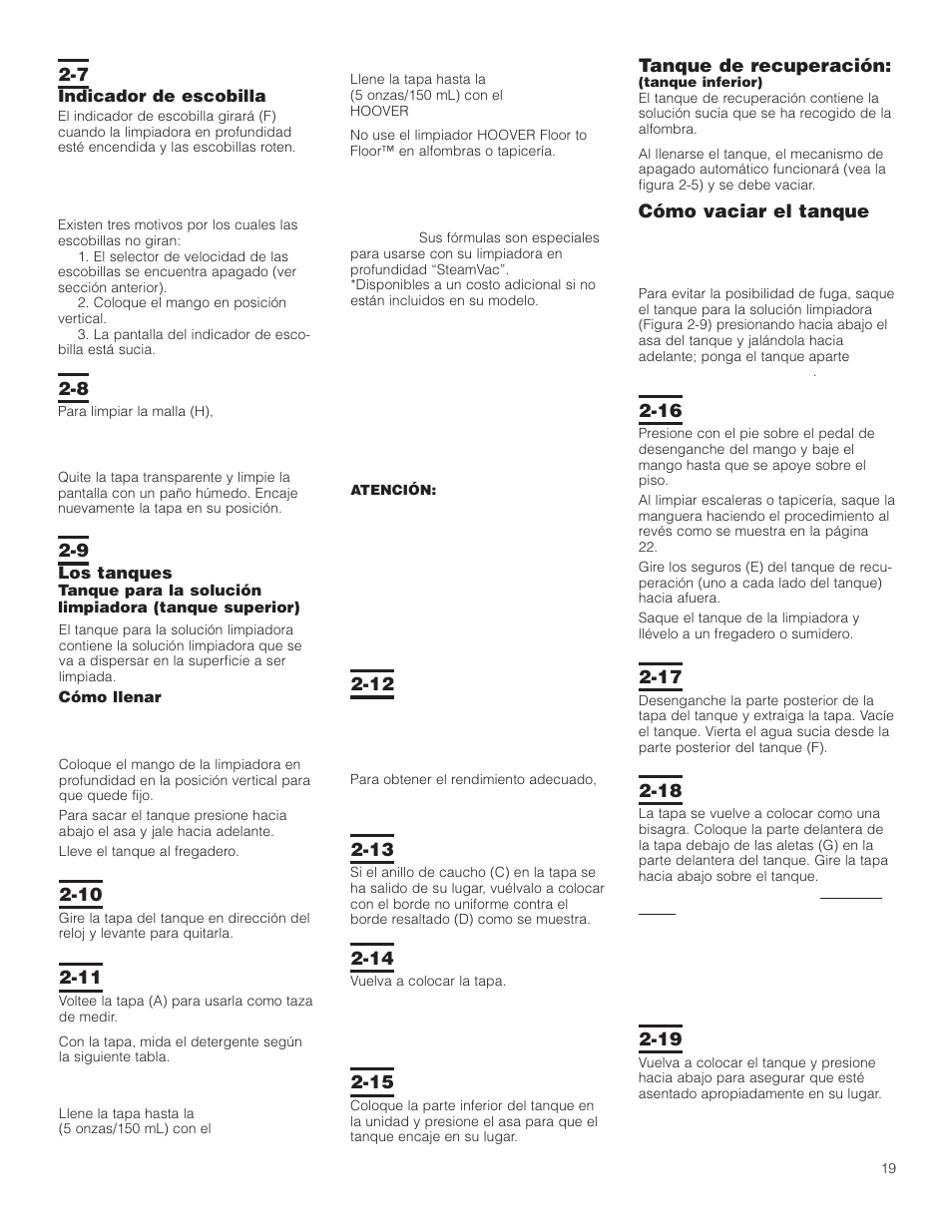 Hoover F5906900 User Manual | Page 19 / 36