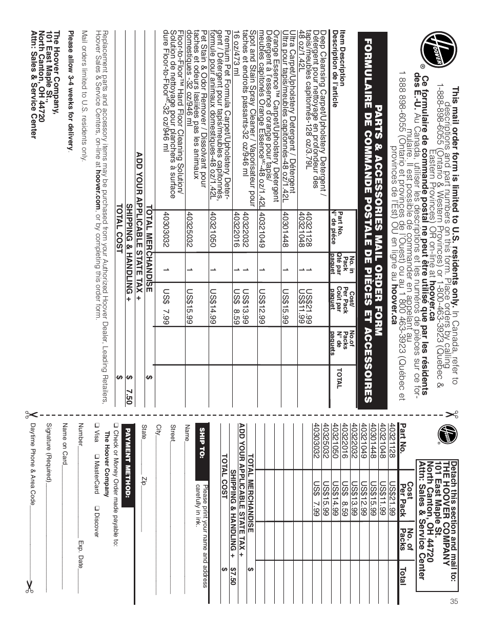 Hoover Carpet Cleaner User Manual | Page 35 / 40