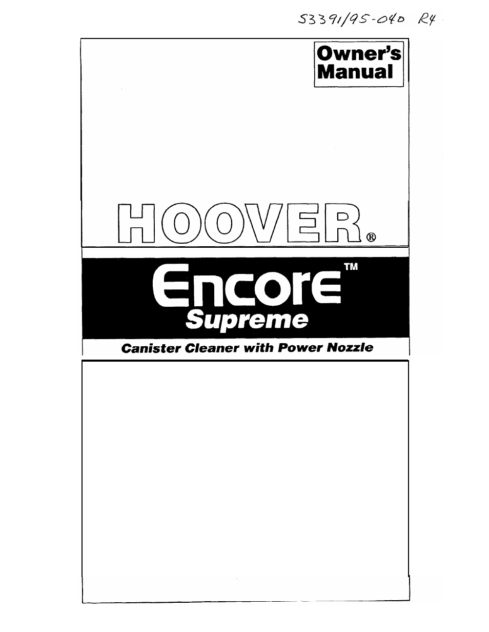 Hoover 53395 User Manual | 19 pages