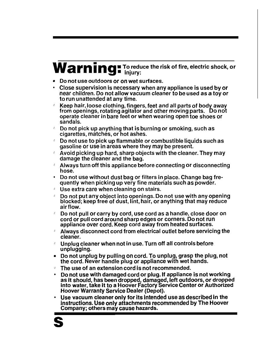 Important safeguards, Ave these instructions | Hoover S1223 User Manual | Page 3 / 30