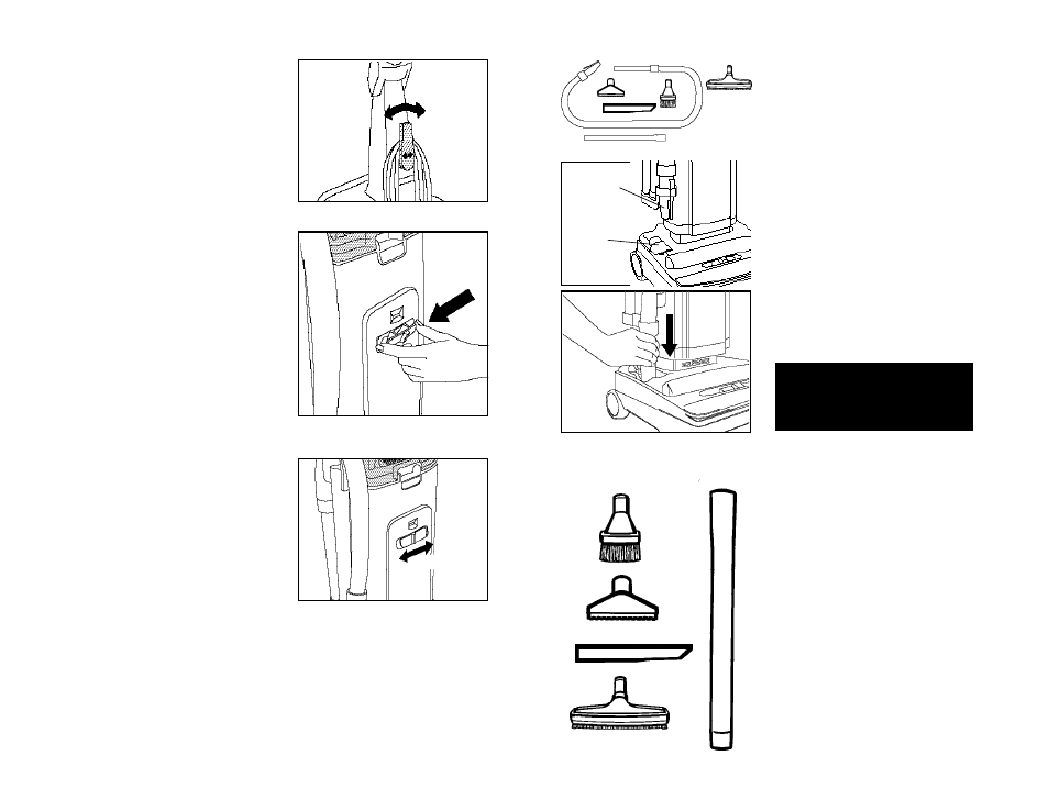 Quick cord release, Air freshener dispenser, Cleaning tools | Hoover R3 7-96 User Manual | Page 7 / 14