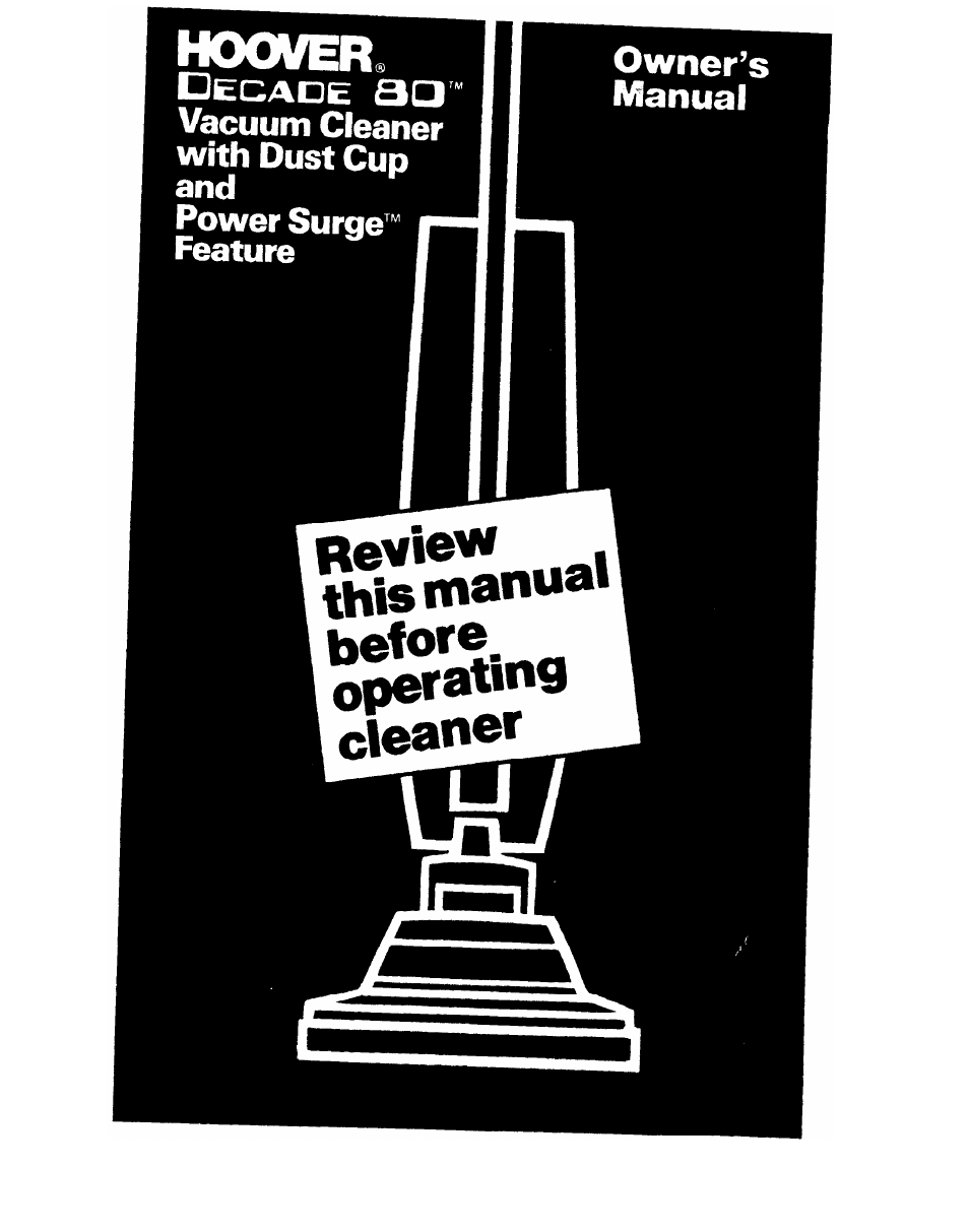 Hoover S1211 User Manual | 24 pages