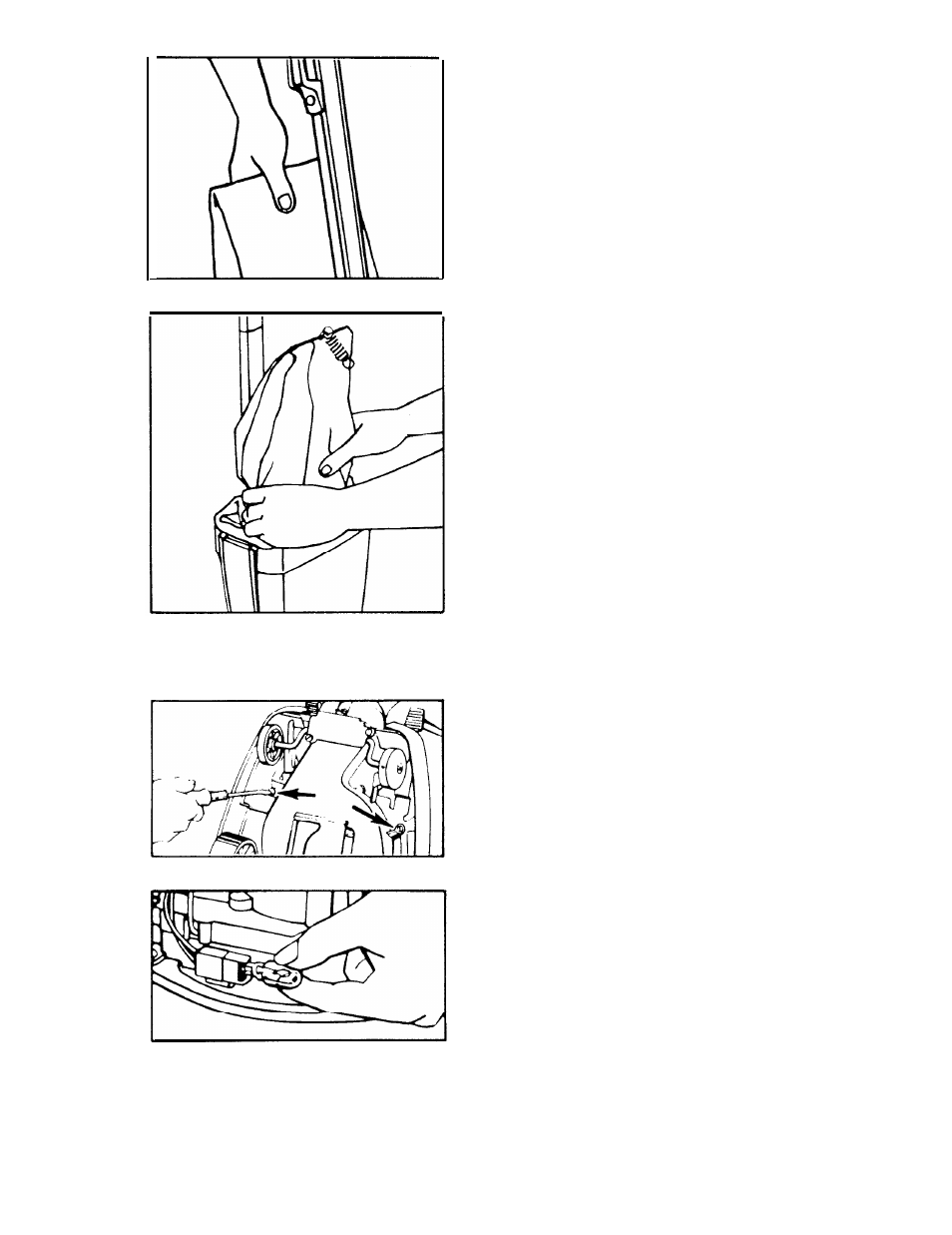 The filter bag, The headlight | Hoover S1211 User Manual | Page 17 / 24