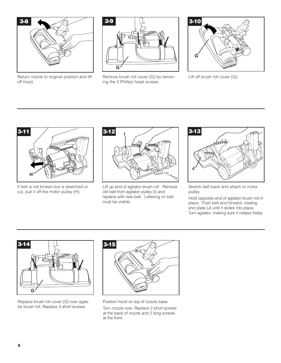 Hoover WindTunnel Wind Tunnel Bagless Canister Cleaner User Manual | Page 8 / 24