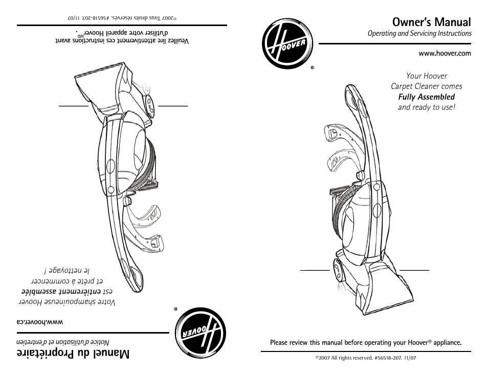 Hoover Fusion U5180-900 User Manual | 24 pages