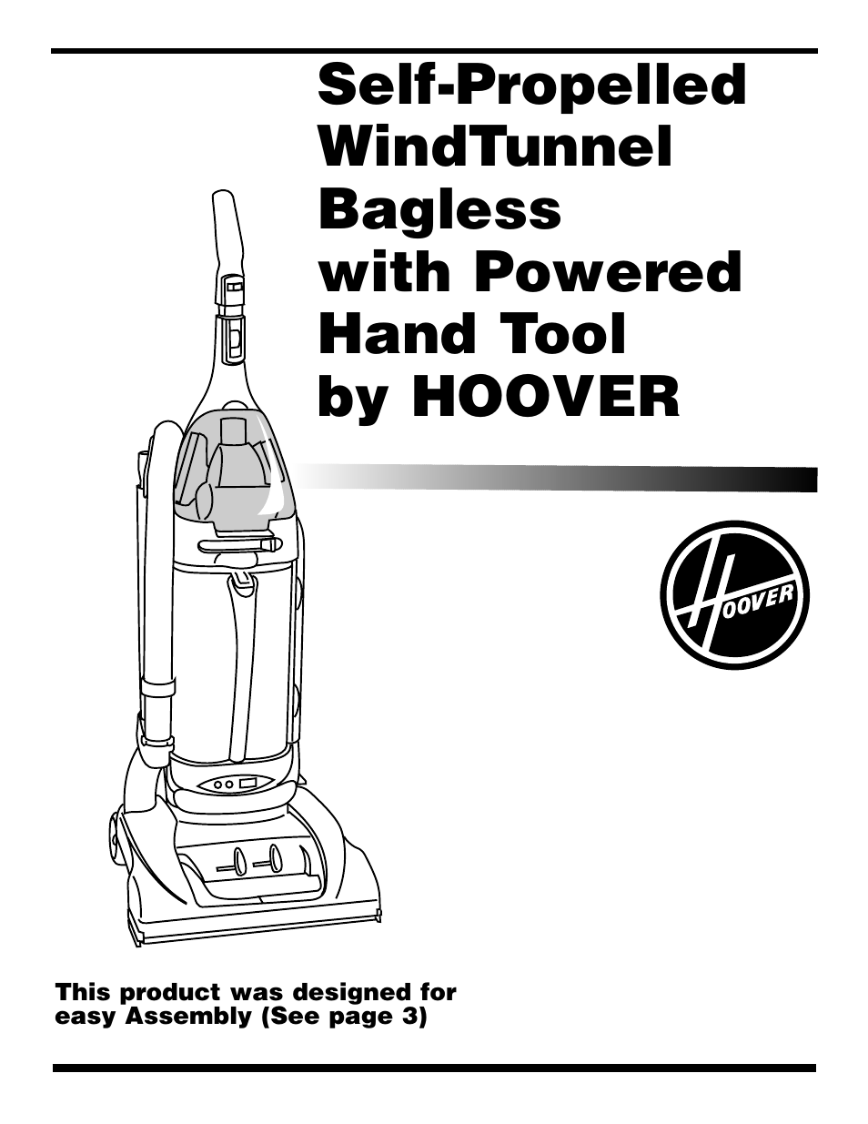 Hoover Self-Propelled WindTunnel Bagless with Powered Hand Tool User Manual | 36 pages