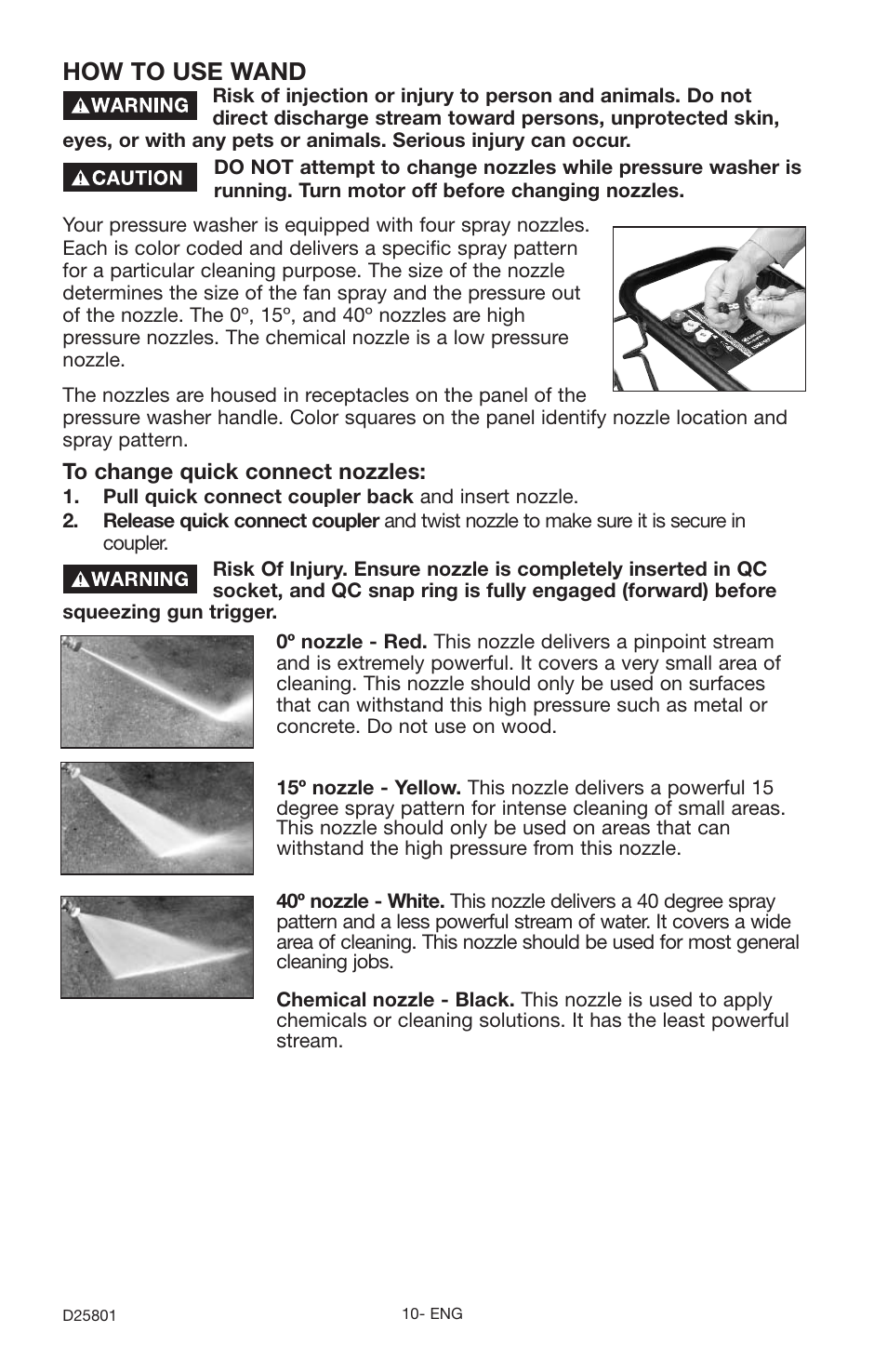 How to use wand | HS Hirschler PCE1700 User Manual | Page 10 / 60