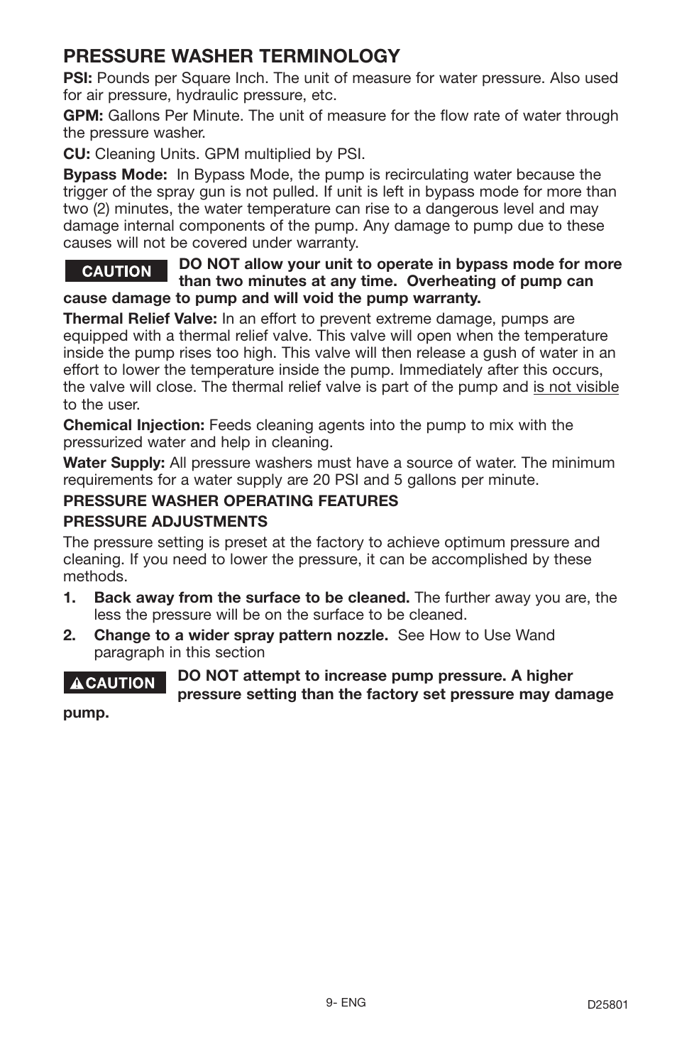 Pressure washer terminology | HS Hirschler PCE1700 User Manual | Page 9 / 60