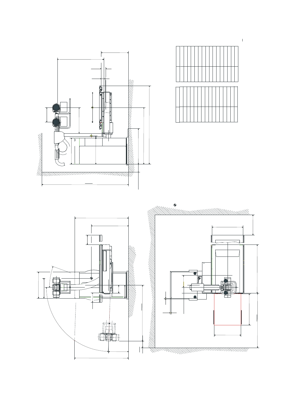 6 dimensional drawing, right-handed version | Hansol Multitech Uromat 3000 User Manual | Page 6 / 90