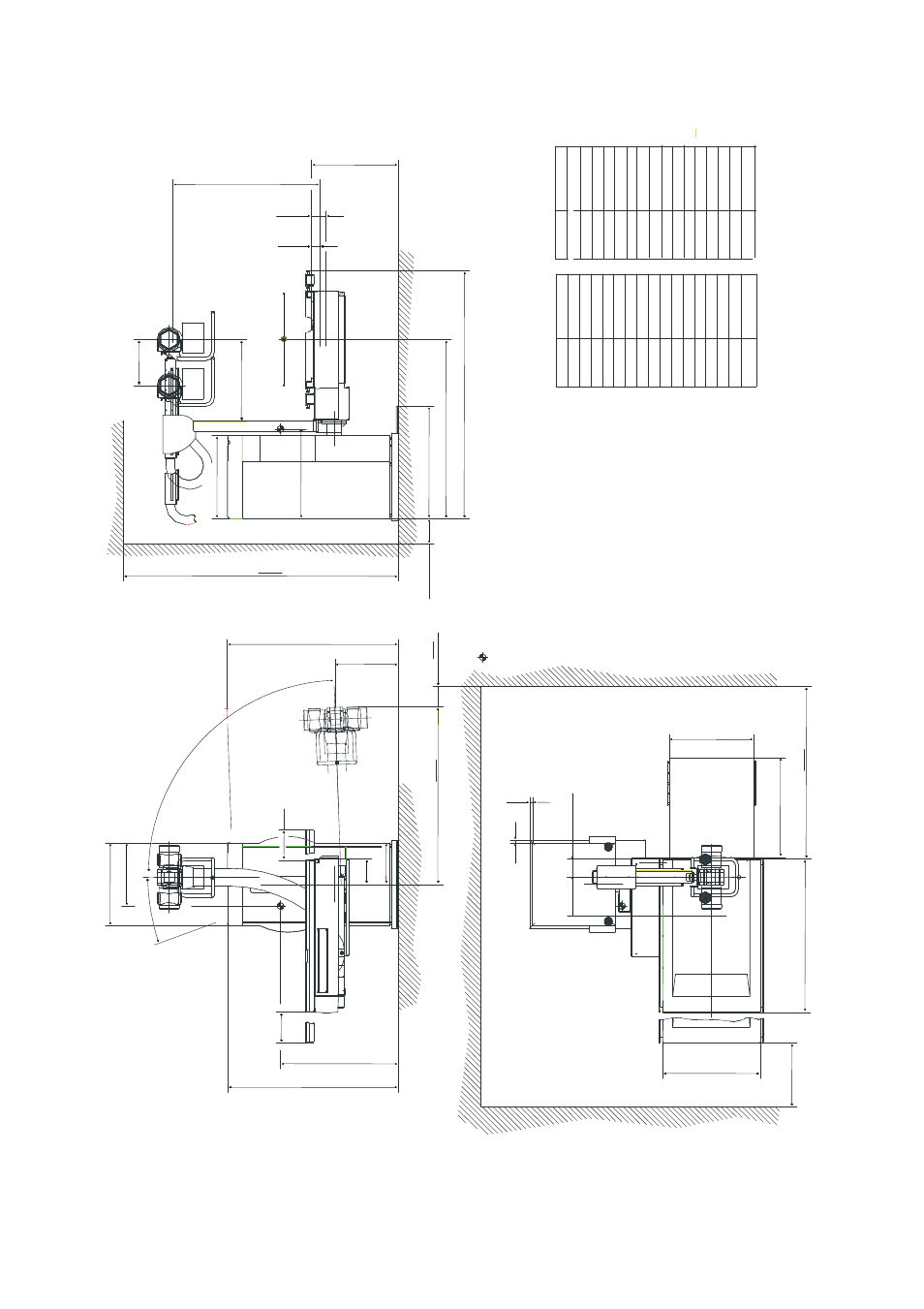1 dimensional drawing, left-handed version | Hansol Multitech Uromat 3000 User Manual | Page 7 / 90