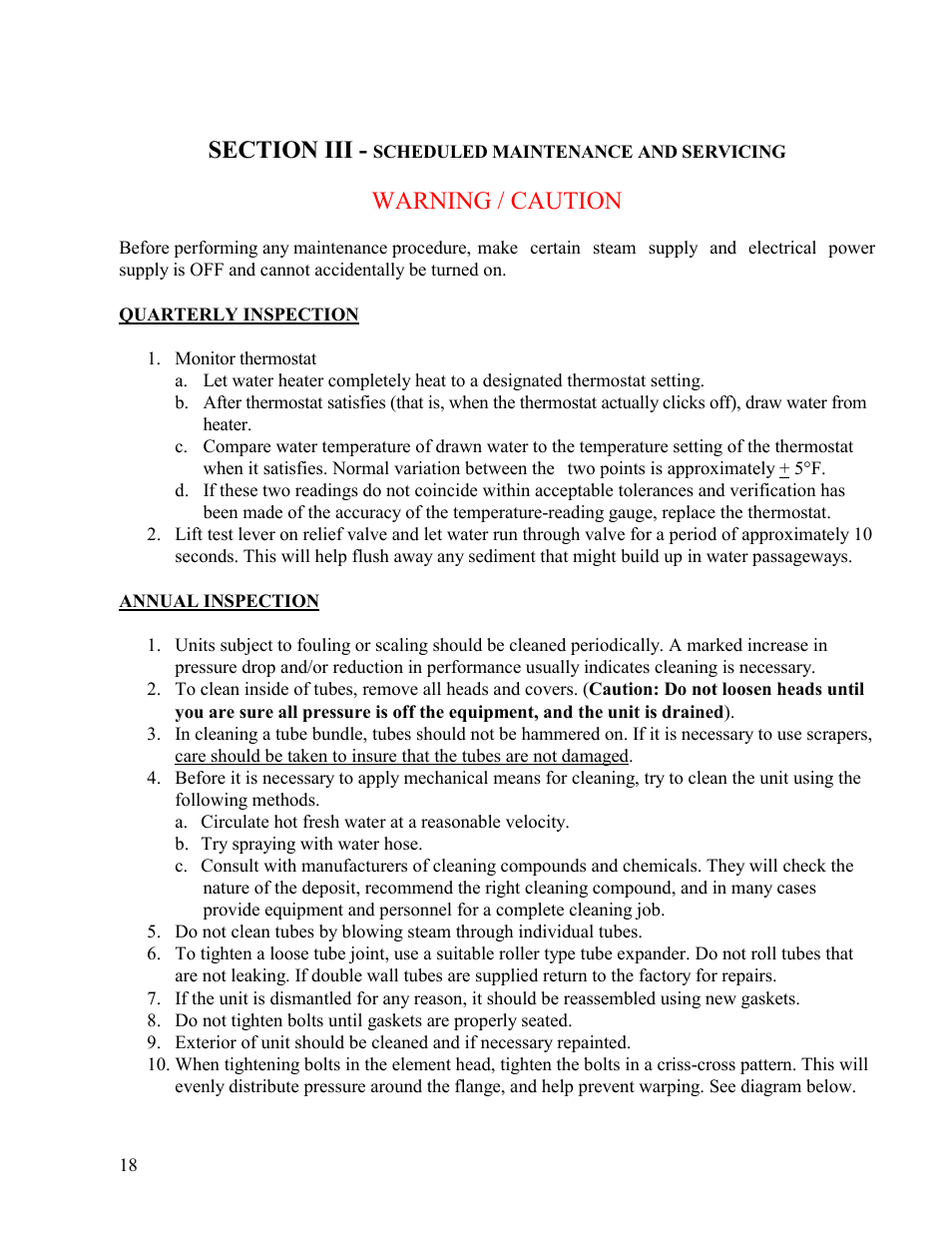 Warning / caution | Hubbell ST User Manual | Page 18 / 31